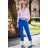 Nohavice elegantní s opaskom dámske Kaya (S/M/L ONE SIZE) TALIANSKA MÓDA IMD26000457/DUR S/M/L tmavo hnedá