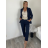 Nohavice elegantní s opaskom dámske Kaya (S/M/L ONE SIZE) TALIANSKA MÓDA IMD26000457/DUR S/M/L tmavo hnedá