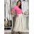 Tričko krátky rukáv dámske NELA (S/M/L ONE SIZE) TALIANSKA MÓDA IMD26037/DUR S/M/L stredne modrá