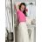 Tričko krátky rukáv dámske NELA (S/M/L ONE SIZE) TALIANSKA MÓDA IMD26037/DUR S/M/L stredne modrá