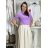 Tričko krátky rukáv dámske NELA (S/M/L ONE SIZE) TALIANSKA MÓDA IMD26037/DUR S/M/L stredne modrá