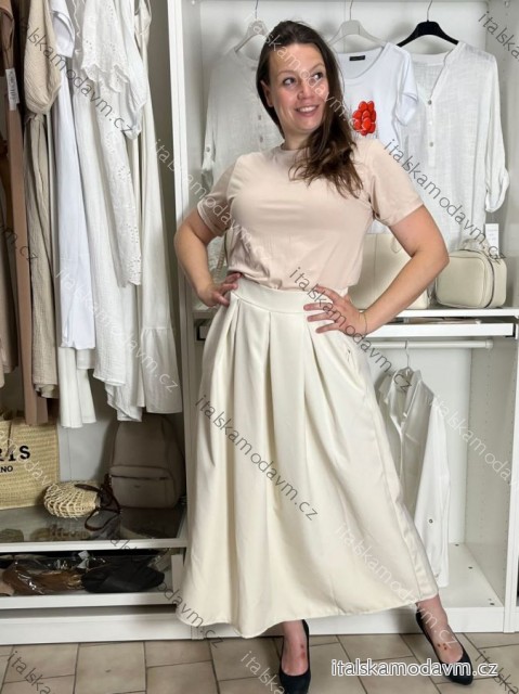 Tričko krátky rukáv dámske NELA (S/M/L ONE SIZE) TALIANSKA MÓDA IMD26037/DUR S/M/L starorůžová