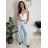 Nohavice letní s opaskom dámske TERNA (S/M/L ONE SIZE) TALIANSKA MÓDA IM426001356/DUR S/M/L svetlo béžová
