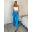 Nohavice letní s opaskom dámske TERNA (S/M/L ONE SIZE) TALIANSKA MÓDA IM426001356/DUR modrá S/M/L