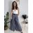 Kalhoty elegantní s páskem dámské (S/M/L ONE SIZE) ITALSKÁ MÓDA IM4260015/DUR Černá S/M/L