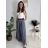 Kalhoty elegantní s páskem dámské (S/M/L ONE SIZE) ITALSKÁ MÓDA IM4260015/DUR Černá S/M/L