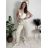 Tepláky/Kalhoty elegantné oversize dlhé dámske (S/M/L ONE SIZE) TALIANSKA MÓDA IMD26003/DUR S/M/L hnedá