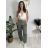 Tepláky/Kalhoty elegantné oversize dlhé dámske (S/M/L ONE SIZE) TALIANSKA MÓDA IMD26003/DUR S/M/L hnedá