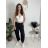 Tepláky/Kalhoty elegantné oversize dlhé dámske (S/M/L ONE SIZE) TALIANSKA MÓDA IMD26003/DUR S/M/L hnedá