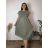 Šaty letní  krátký rukáv dámské nadrozměr CAMELA (42/44/46 ONE SIZE) ITALSKÁ MÓDA IM42626361