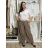Kalhoty dlouhé s páskem dámské (S/M/L ONE SIZE) ITALSKÁ MÓDA IMWBG2601362/DUR S/M/L tmavě béžová