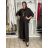 Komplet elegantní Tunika oversize krátký rukáv a kalhoty  dámské AMI (S/M/L ONE SIZE) ITALSKÁ MÓDA IMM267304/DUR S/M/L vínová