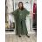Komplet elegantní Tunika oversize krátký rukáv a kalhoty  dámské AMI (S/M/L ONE SIZE) ITALSKÁ MÓDA IMM267304/DUR S/M/L vínová
