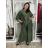 Komplet elegantní Tunika oversize krátký rukáv a kalhoty  dámské AMI (S/M/L ONE SIZE) ITALSKÁ MÓDA IMM267304/DUR S/M/L vínová