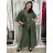 Komplet elegantní Tunika oversize krátký rukáv a kalhoty  dámské AMI (S/M/L ONE SIZE) ITALSKÁ MÓDA IMM267304/DUR S/M/L vínová