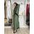 Komplet elegantní Tunika oversize krátký rukáv a kalhoty  dámské AMI (S/M/L ONE SIZE) ITALSKÁ MÓDA IMM267304/DUR S/M/L vínová