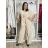 Komplet elegantní Tunika krátký rukáv a kalhoty dámské ¨(M/L/XL ONE SIZE) ITALSKÁ MÓDA IM426235