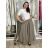 Kalhoty lněné letní dlouhé dámské (S/M/L ONE SIZE) ITALSKÁ MÓDA IMSM26001240/DUR S/M/L hnědá