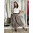 Kalhoty oversize s páskem dámské (S/M/L ONE SIZE) ITALSKÁ MÓDA IMSM265052/DUR S/M/L hnědá