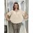 Halenka krátký rukáv dámské nadrozměr MINA (50/52/54 ONE SIZE) ITALSKÁ MÓDA IMC261113/DU 50/52/54 Černá