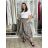 Kalhoty puntíkaté s páskem dámské (S/M/L ONE SIZE) ITALSKÁ MÓDA IMSM265057/DUR S/M/L hnědá