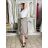Kalhoty puntíkaté s páskem dámské (S/M/L ONE SIZE) ITALSKÁ MÓDA IMSM265057/DUR S/M/L hnědá