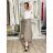 Kalhoty letní lněné dámské (S/M/L ONE SIZE) ITALSKÁ MÓDA IMSM265060/DUR S/M/L hnědá