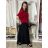 Kalhoty letní s páskem dámské (S/M/L ONE SIZE) ITALSKÁ MÓDA IMSM265062/DUR S/M/L Černá