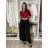 Kalhoty letní s páskem dámské (S/M/L ONE SIZE) ITALSKÁ MÓDA IMSM265062/DUR S/M/L Černá