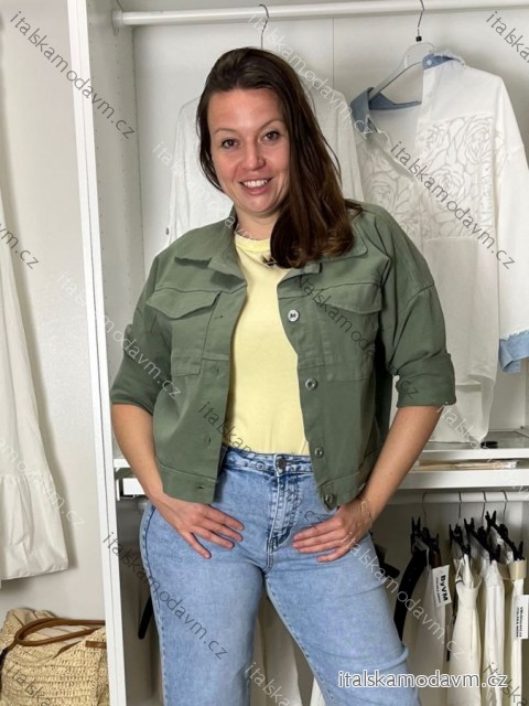 Bunda lehká  oversize dlouhý rukáv dámská WIVI  (S/M/L/XL ONE SIZE) ITALSKÁ MÓDA IMWBG260001/DUR