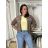 Bunda lehká oversize dlhý rukáv dámska WIVI (S/M/L /XL ONE SIZE) TALIANSKA MÓDA IMWBG260001/DUR S/M/L tmavo béžová