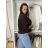 Bunda lehká oversize dlhý rukáv dámska WIVI (S/M/L /XL ONE SIZE) TALIANSKA MÓDA IMWBG260001/DUR S/M/L tmavo hnedá