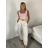Kalhoty letní s páskem dámské (S/M/L ONE SIZE) ITALSKÁ MÓDA IM4260013564/DUR S/M/L Černá