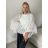 Tunika elegantní dlouhý rukáv dámska (S/M/L ONE SIZE) TALIANSKA MODA IMSM26000333/DUR S/M/L biela