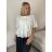 Tunika letní 3/4 rukáv dámská (S/M/L ONE SIZE) ITALSKá MODA IMSM26000334/DUR S/M/L bílá