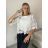 Tunika letní 3/4 rukáv dámska (S/M/L ONE SIZE) TALIANSKA MODA IMSM26000335/DUR S/M/L biela