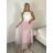 Sukňa dlhá tylová dámska (S/M/L ONE SIZE) TALIANSKA MÓDA IM425155/DUR S/M/L růžová světlá