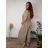 Overal dlouhý elegantní krátký rukáv dámský nadrozměr ALANA (52/54/56/58 ONE SIZE) ITALSKÁ MÓDA IM426177/DUR 52/54/56 Černá