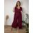 Overal dlouhý elegantní krátký rukáv dámský nadrozměr ALANA (52/54/56/58 ONE SIZE) ITALSKÁ MÓDA IM426177/DUR 52/54/56 Černá