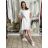 Šaty carmen krajkové bavlněné krátký rukáv dámské HANNAH (S/M/L ONE SIZE) ITALSKÁ MÓDA IMD22166/DUR S/M/L béžová