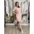 Šaty carmen krajkové bavlněné krátký rukáv dámské HANNAH (S/M/L ONE SIZE) ITALSKÁ MÓDA IMD22166/DUR S/M/L béžová