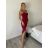 Šaty elegantní společenské na ramínka dámské JANET (S/M/L ONE SIZE) ITALSKÁ MÓDA IMM2648153L1/DUR S/M/L Černá