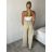 Nohavice letní skládané dámske (S/M/L ONE SIZE) TALIANSKA MÓDA IMWTM260005/DUR S/M/L biela