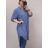 Šaty košilové 3/4 dlouhý rukáv dámské (XL/2XL ONE SIZE) ITALSKÁ MÓDA IM421087/DR starorůžová