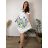 Šaty krátky rukáv dámske nadrozmer (XL/2XL ONE SIZE) TALIANSKA MÓDA IM423TULIP/DUR béžová XL/2XL