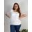 Tunika halenka krátký rukáv dámská nadrozměr (52/54/56 ONE SIZE) ITALSKÁ MODA IM424128