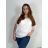 Tunika halenka krátký rukáv dámská nadrozměr (52/54/56 ONE SIZE) ITALSKÁ MODA IM424128