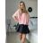 Tunika halenka krátký rukáv dámská nadrozměr (52/54/56 ONE SIZE) ITALSKÁ MODA IM424128