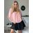 Tunika halenka krátký rukáv dámská nadrozměr (52/54/56 ONE SIZE) ITALSKÁ MODA IM424128