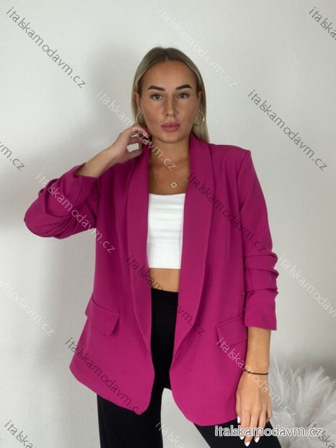 Sako dlhý rukáv dámske DICE (S/M/L ONE SIZE) TALIANSKA MÓDA IMPVN2522493/DUR růžová S/M